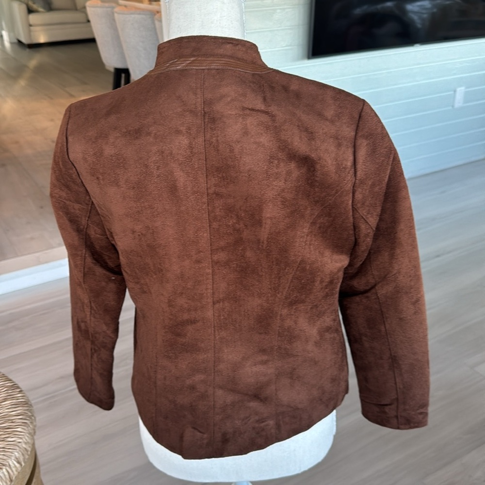 Laura ashley petite small brown suede jacket - Picture 2 of 5